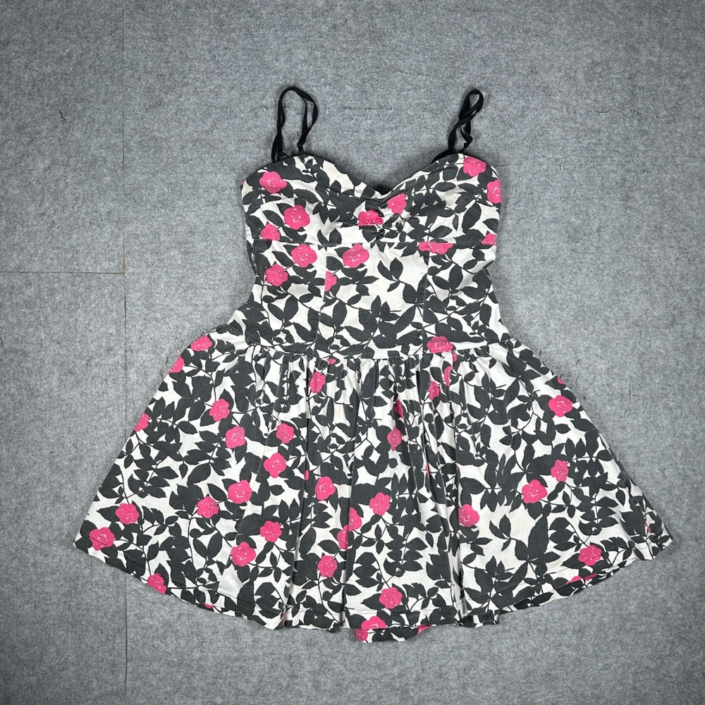 Lady Dutch Dress Womens XL Pink Floral Sleeveless Fit Flare Mini Y2K Summer